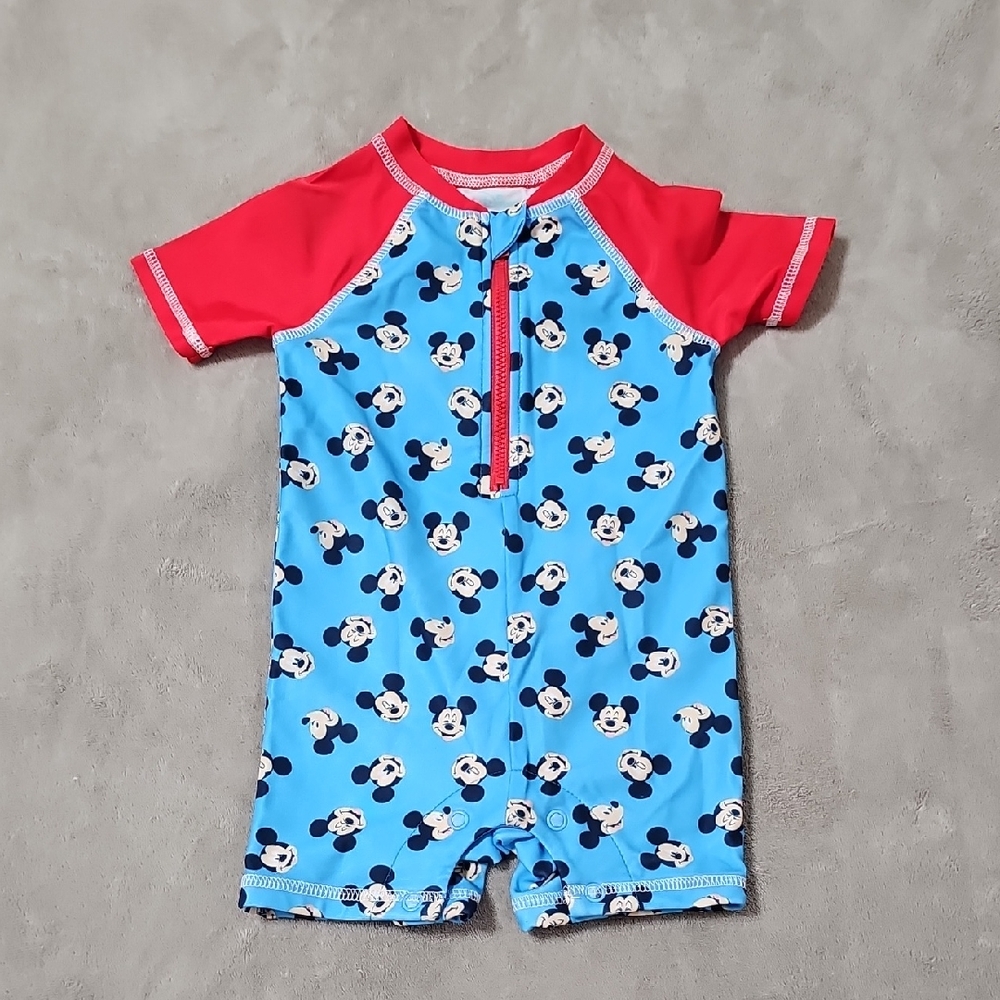 Disney Mickey Mouse Kids Rashguard - Blue and Red
